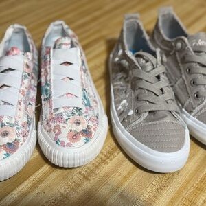 Blowfish Malibu Floral and Beige Casual Sneakers BRAND NEW NOT IN BOXES